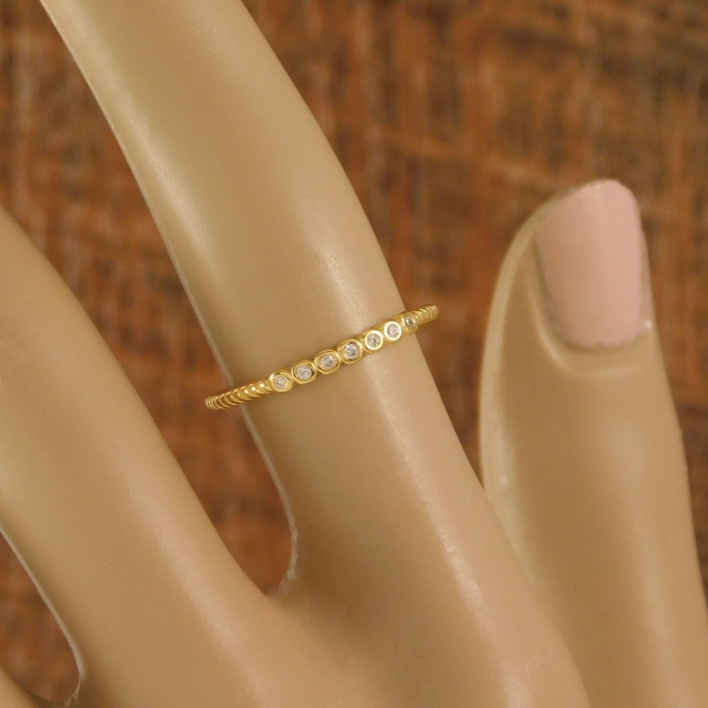 The LC - Dainty CZ Stackable Ring